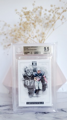 2016 Panini Impeccable Rob Gronkowski SSP /25 Silver Foil BGS 9.5 Gem Mint!  - Bild 1 von 2