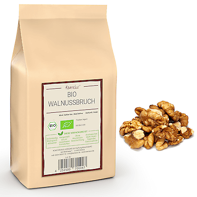(12 EUR/kg) 10kg BIO Walnusskerne Bruch, Walnüsse ohne Zusätze, Vorratspack - Bild 1 von 5