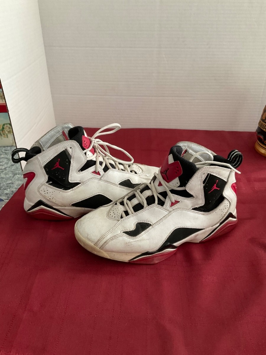 Men's Nike Air Jordan True Flight White Cement Red Black Shoes