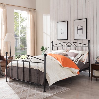 Dallas Traditional Queen Iron Bed Frame With Scrollwork Heart Design - Dallas Queen Bed Frame Dallas Traditional Queen Iron Bed Frame With Scrollwork Heart Design - Dallas Queen Bed Frame