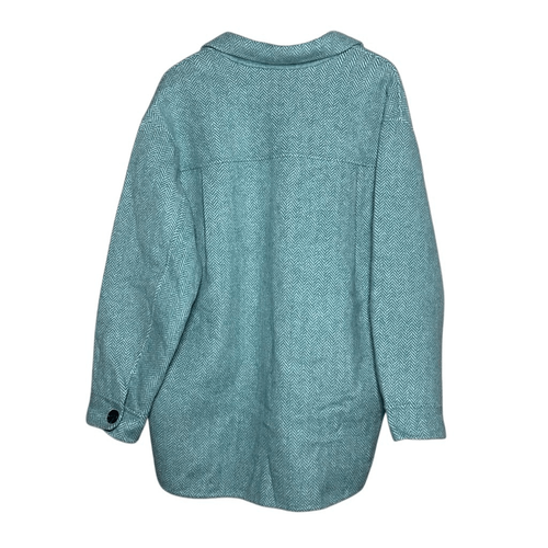 NWT RAILS Connie Green Long Sleeve Shirt Jacket Size XL Kelly Herringbone Wool $ - Picture 4 of 12