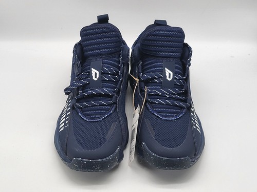 Adidas Mens Dame 7 Extply Basketball Shoes Sneakers Navy Blue White Size 6.5 - Picture 2 of 8