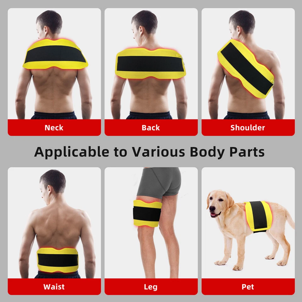 Red&Infrared Light Therapy Belt 660nm850nm 940nm Body Pain Relief Wrap Waist Pad - Image 4 of 4