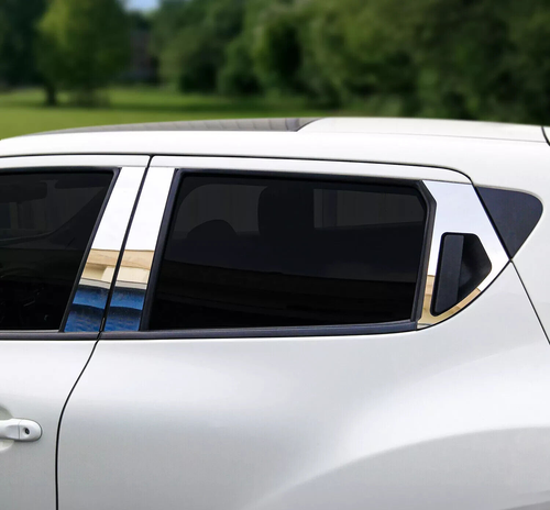 Pilastro Colonne Porta Rivestimento per Nissan Juke 2010-2019 Acciaio Inox cromo - Foto 4 di 6