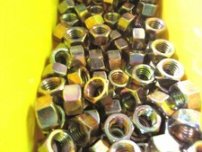 3/8-16 Finished Hex Nuts Grade 8 Yellow Zinc 100 Pieces