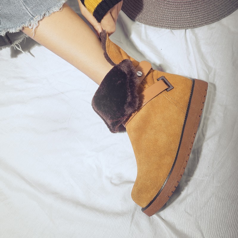 Mujeres Tobillo botas De Nieve Zapatos Punta nuevo rojoonda tire de nuevo Punta plana con tiras de ante de invierno 57b207 Mujeres Tobillo botas De Nieve Zapatos Punta nuevo rojoonda tire de nuevo Punta plana con tiras de ante de invierno 57b207