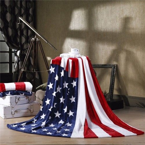 Patriotic US British National Flag Print Soft Throw Blanket for Couch Bed Sofa - Picture 2 of 10