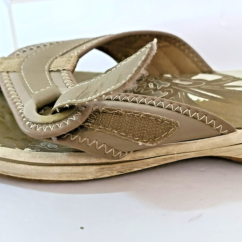 Clarks Women's Breeze Sea Flip-Flop Sandals Sz 7 Taupe Slip On Thong - Picture 16 of 19