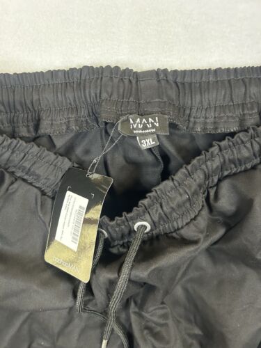 BooHooMan Sz 3XL Cargo Jogger Pants With Zipper Trousers Elastic Waist - Picture 4 of 5