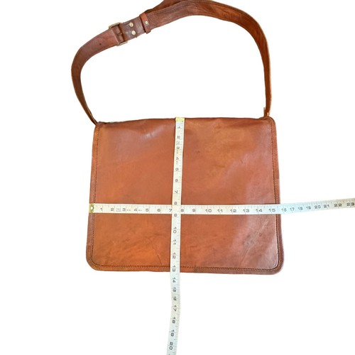 Braun Leder Laptop Tablet Aktentasche Attaché Ranzen Schultasche Unisex �� - Bild 8 von 8