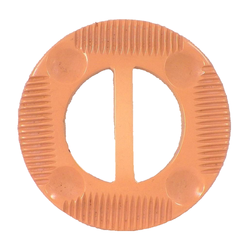 Butterscotch Bakelite Belt Buckle Carved Art Nouveau Round Vintage A Beauty #7 - Picture 1 of 4