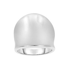 925 Sterling Silver Shiny Solid Finish Graduated Concave Ring