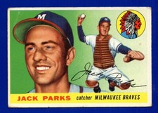 JACK PARKS ROOKIE braves 1955 TOPPS #23 VERY GOOD 