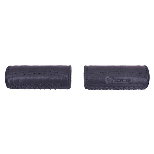 Black Leather Motorcycle Brake Clutch Covers +Handlebar Grips Covers(Small Size) - Picture 21 of 21
