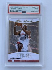 2007 LeBron James Fleer Hot Prospects Stat Tracker “Rare” PSA 9
