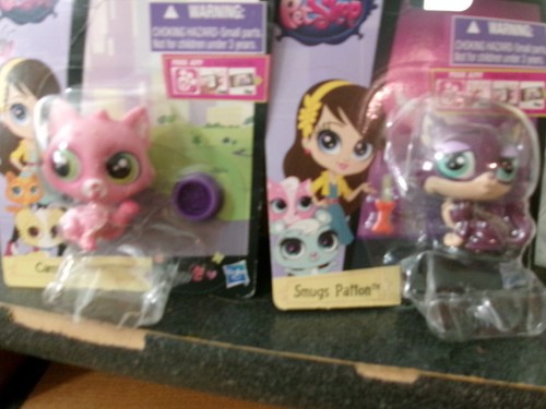 Littlest Pet Shop #3880 CAMI KITSON Pink Paw Kitty Cat AND SMUGS PATTON