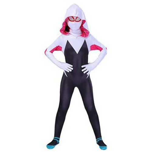 Costume Spider Gwen Stacy Spiderman Cosplay Tuta Halloween Body Suit Regali - Foto 8 di 15