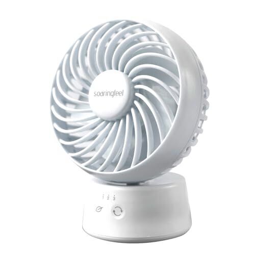 Portable Handheld Table Fan Small Oscillating Fans Rechargeable 3.5 Inches Po... - Picture 1 of 9