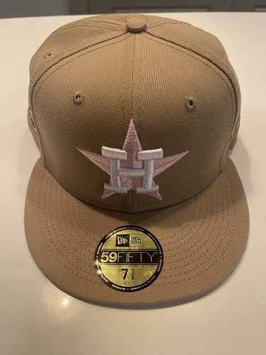 🔥Sports World Camel Pink Houston Astros New Era Adatto 7 5/8, Cappello Errore Adesivo - Foto 1 di 10