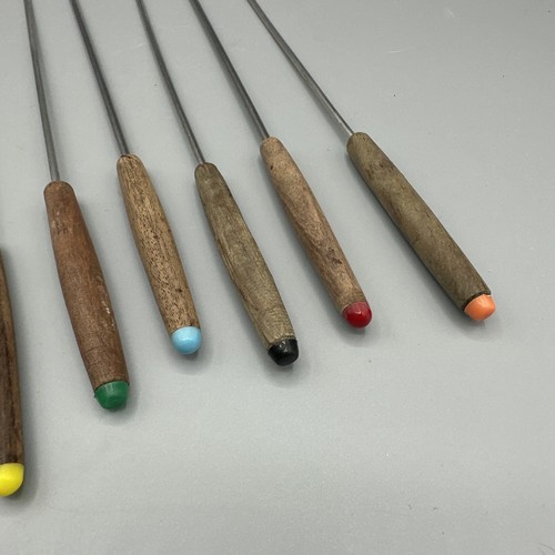 Juego de asas de madera de acero inoxidable vintage de 10,5""/6 Japón - Imagen 3 de 6