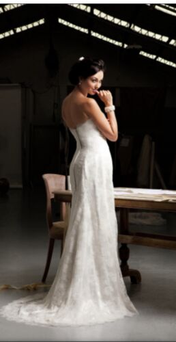 Bridal Store Closure Stock Sz 12 Halo Bridal Style 7982 Lace Wedding Dress Ivory - Picture 2 of 4