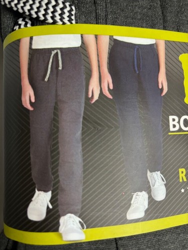 LEE BOYS 2 PACK RUGGED KNEE JOGGERS(CHARCOAL HEATHER/NAVY LARGE 14/16)NWT - Picture 2 of 4