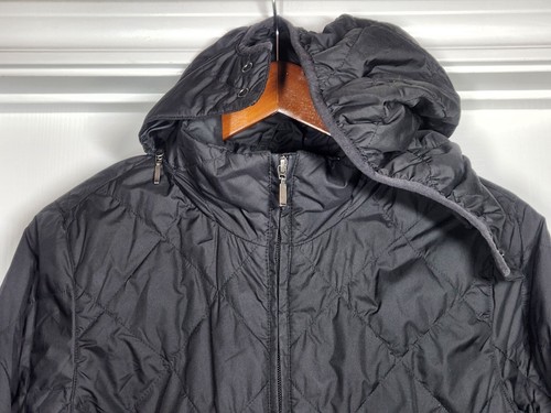 Eddie Bauer Primaloft Quilted Jacket Mens XS Black Removable Hood Full Zip - Picture 5 of 12
