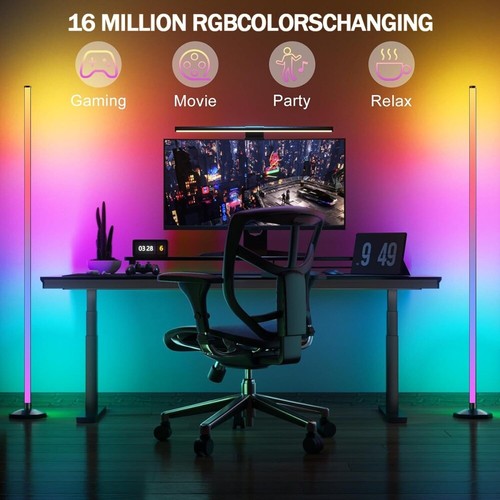 DE LED floor lamp RGB color color changing floor lamp corner light with remote control - Picture 7 of 21