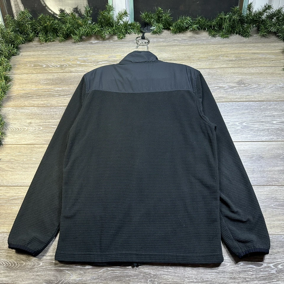 Athletic Works Jacket Size Medium Black Full Zip Windbreaker Fleece Coat Mens - Image 2 of 4