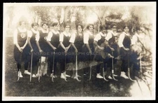 Antique Sports Photo Girls High School Field Hockey Team Group