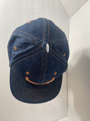 Chicago Bulls NBA Snapback Dark Blue Basketball Denim Mitchell And Ness Fitted 7 - Picture 6 of 10