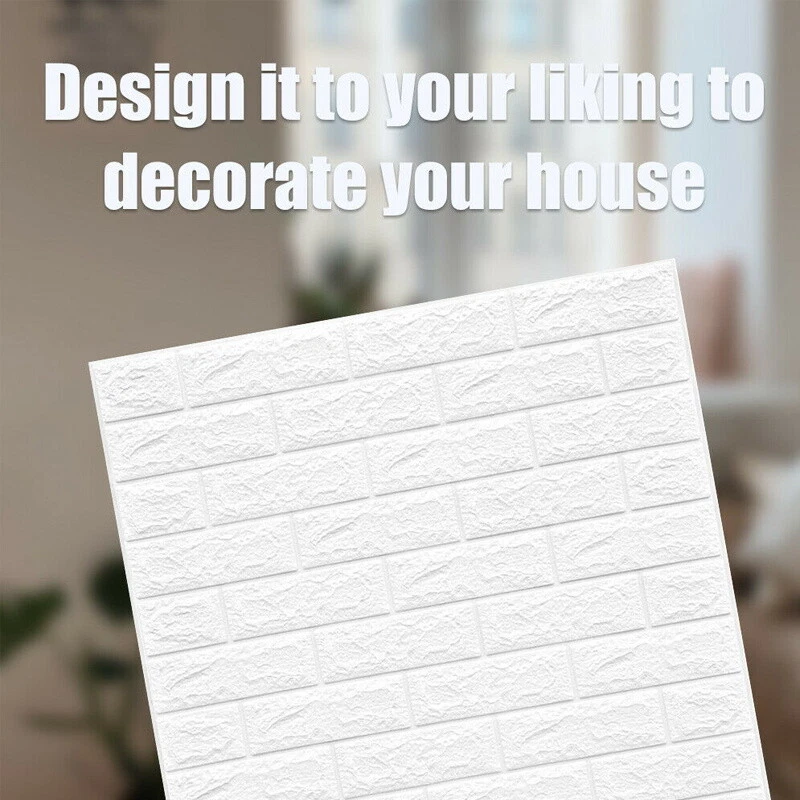 10-50 TLG 3D TAPETE WANDPANEELE SELBSTKLEBEND ZIEGEL WASSERFEST WANDAUFKLEBER - Bild 3 von 4