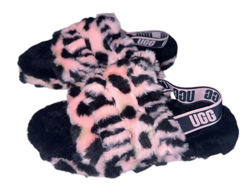 UGG PINK FLUFF YEAH ANAMALIA WOMEN’S SHOES SLIPPERS US 6 ~ WORN ONCE INSIDE?