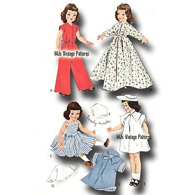 Sweet Sue Vintage Doll Clothes Dress Pattern 14" 15" Toni Miss Revlon