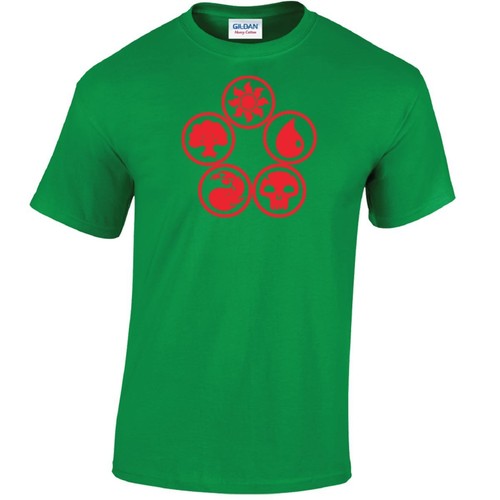 Magic The Gathering Mana Symbols Gamer Nedy Men Ladies Funny Cool Gift Tshirt - Picture 17 of 48