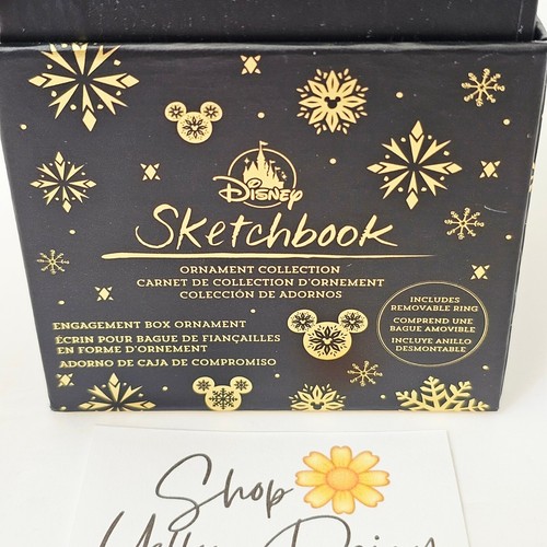 NEU Disney Parks Skizzenbuch Minnie Maus Ornament Verlobungsring Halter M1085 - Bild 6 von 14