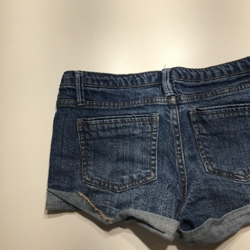 Forever Twenty One Shorts Womens Size 24 Blue Roll Ups Shortie Y2K Denim Jean - Picture 12 of 16