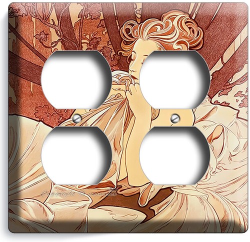 ALPHONSE MUCHA SCHLUPFMÄDCHEN LICHTSCHALTER STECKDOSE WANDTELLER JUGENDSTIL ZIMMER KUNST DEKO - Bild 8 von 33