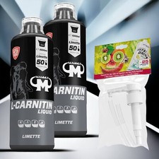 Mammut L-Carnitin Liquid  2 x 1 L  Flasche mit 1 Dosier Pumpe  19,40€/L