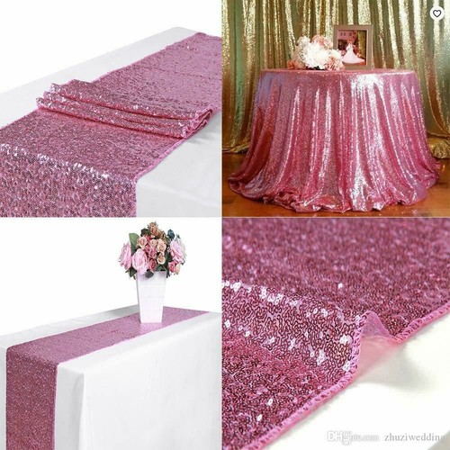 Tela de lentejuelas rosa de 3 mm brillante material brillante 2W elástico 130 cm de ancho metro - Imagen 2 de 4