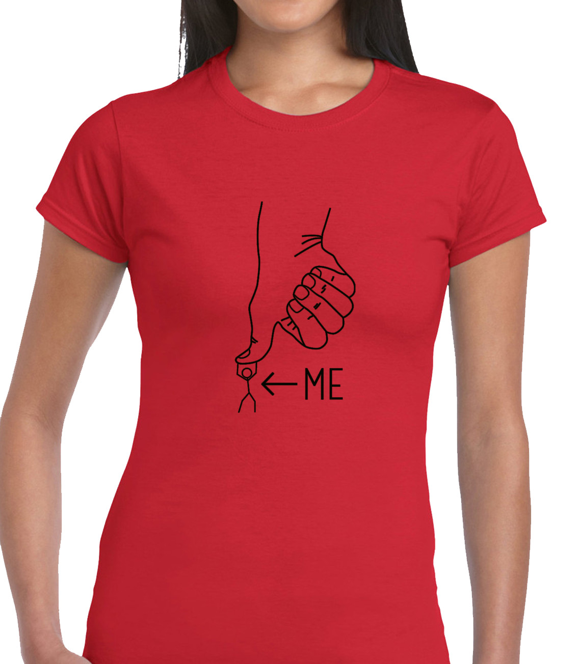 UNDER THE THUMB FUNNY T SHIRT LADIES JOKE GIFT IDEA FOR GIRLFRIEND WIFE MUM