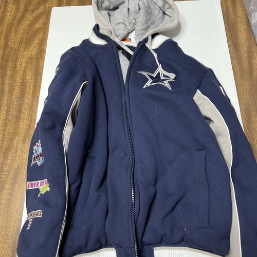 Dallas Cowboys Champion Years Thick Hoodie Full Zip Jacket - Picture 1 of 8