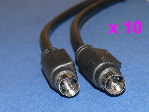 10 Pezzo Alta Qualità S-VHS Super VHS VIDEO Cavo 4 Pin Hosiden Mini-Din Spina - Bild 1 von 2