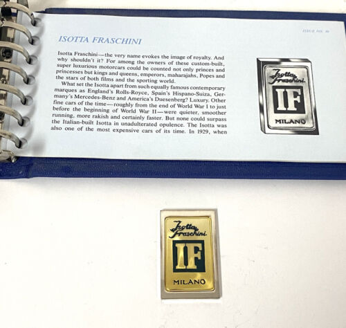 Isotta Fraschini Sterling Silber 1981 Franklin Mint Auto Emblem 23,5g Barren