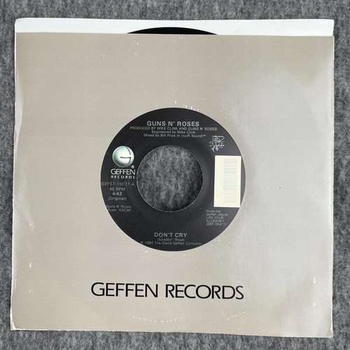 GUNS N' ROSES Don't Cry (Original) / (Alt Lyrics) 45 Geffen GEFS7-19027 UNPLAYED - Picture 1 of 4