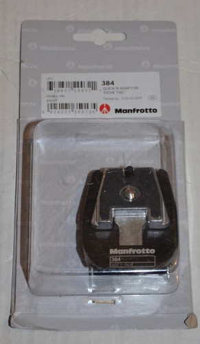 Manfrotto 384 Dove Tail Quick Release Adapter Assembly new dovetail - Picture 1 of 3