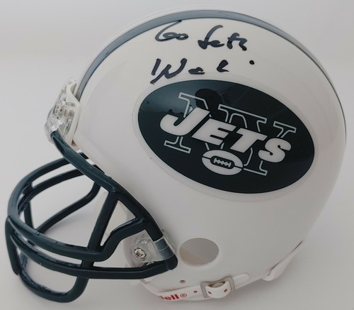 Woody Johnson autografiado New York Jets mini casco de fútbol americano certificado de autenticidad prueba exacta - Imagen 3 de 3
