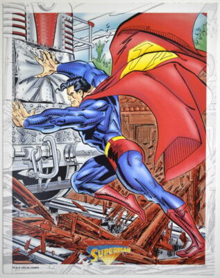 SUPERMAN: Better Than Ever PRINT Stopping a Train DC 1993 | eBay UK