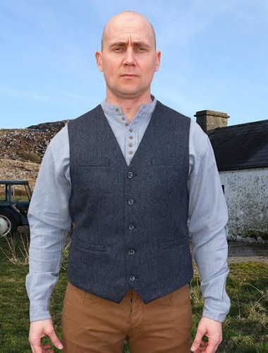 Vest Wool Waistcoat Emerald-Isle Full-Back  Wool  mix  from Ireland  OFFER ! !   - Picture 5 of 11