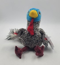 RARE & RETIRED TY BEANIE BABY~LURKEY THE THANKSGIVINGS DAY TURKEY BIRD 5"~NEW